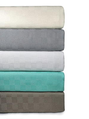 All-Season Cotton Blanket, King – Ivory – view 3