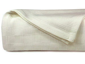 All-Season Cotton Blanket, Twin – Ivory