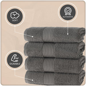 Cotton Hand Towels with Hanging Loops – Space Gray – view 3
