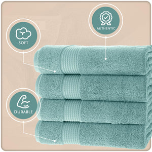 Turkish Cotton Bath Towels with Loops – Seafoam – view 3