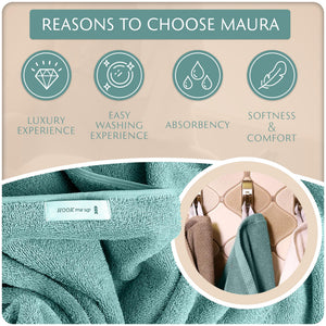 Turkish Cotton Bath Towels with Loops – Seafoam – view 4