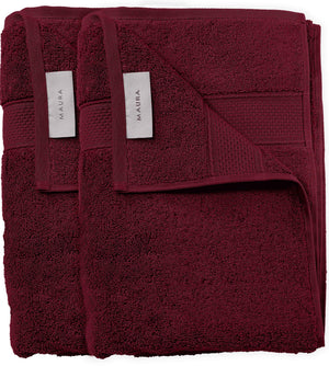 Turkish Cotton Bath Towels, 2-Pack – Burgundy – view 5