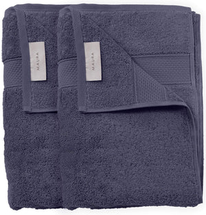 Turkish Cotton Bath Towels, 2-Pack – Denim Blue – view 6