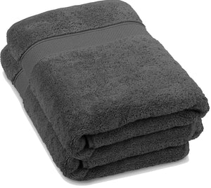 Turkish Cotton Bath Towels, 2-Pack – Space Gray – view 6