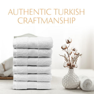 Turkish Cotton Hand Towels, 6-Pack – White – view 5