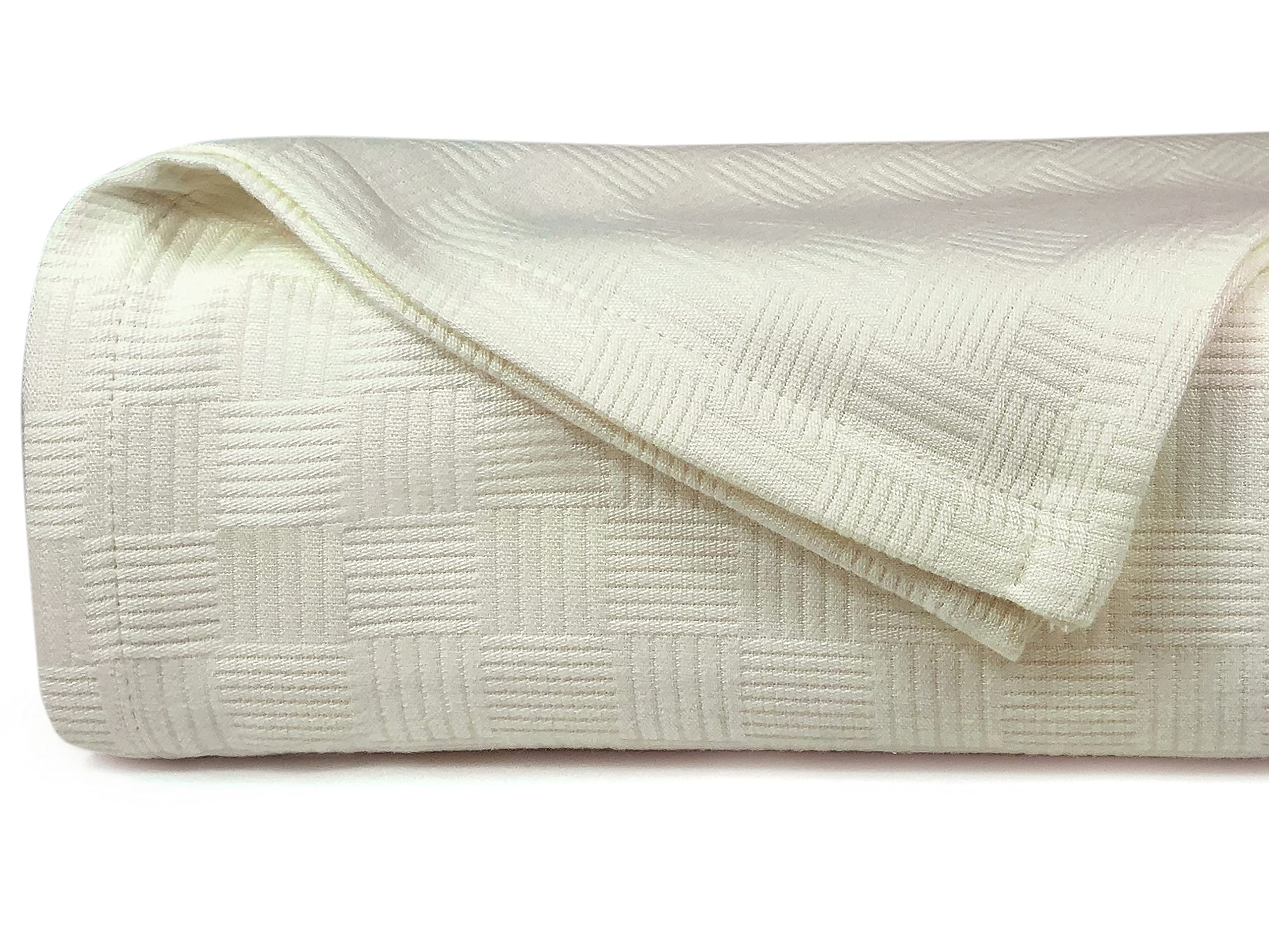 All-Season Cotton Blanket, King – Ivory
