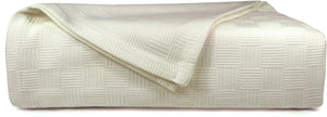 All-Season Cotton Blanket, King – Ivory – view 8
