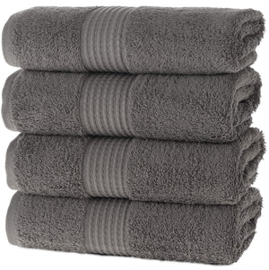 Cotton Hand Towels with Hanging Loops – Space Gray – view 2