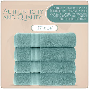 Turkish Cotton Bath Towels with Loops – Seafoam – view 2