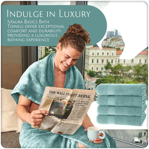 Turkish Cotton Bath Towels with Loops – Seafoam – view 6