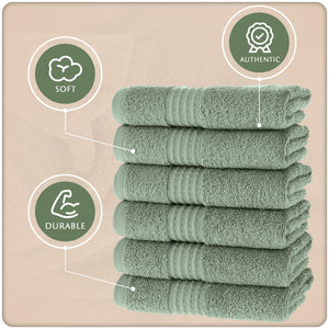 Turkish Cotton Washcloths, 6-Pack – Sage Green – view 5