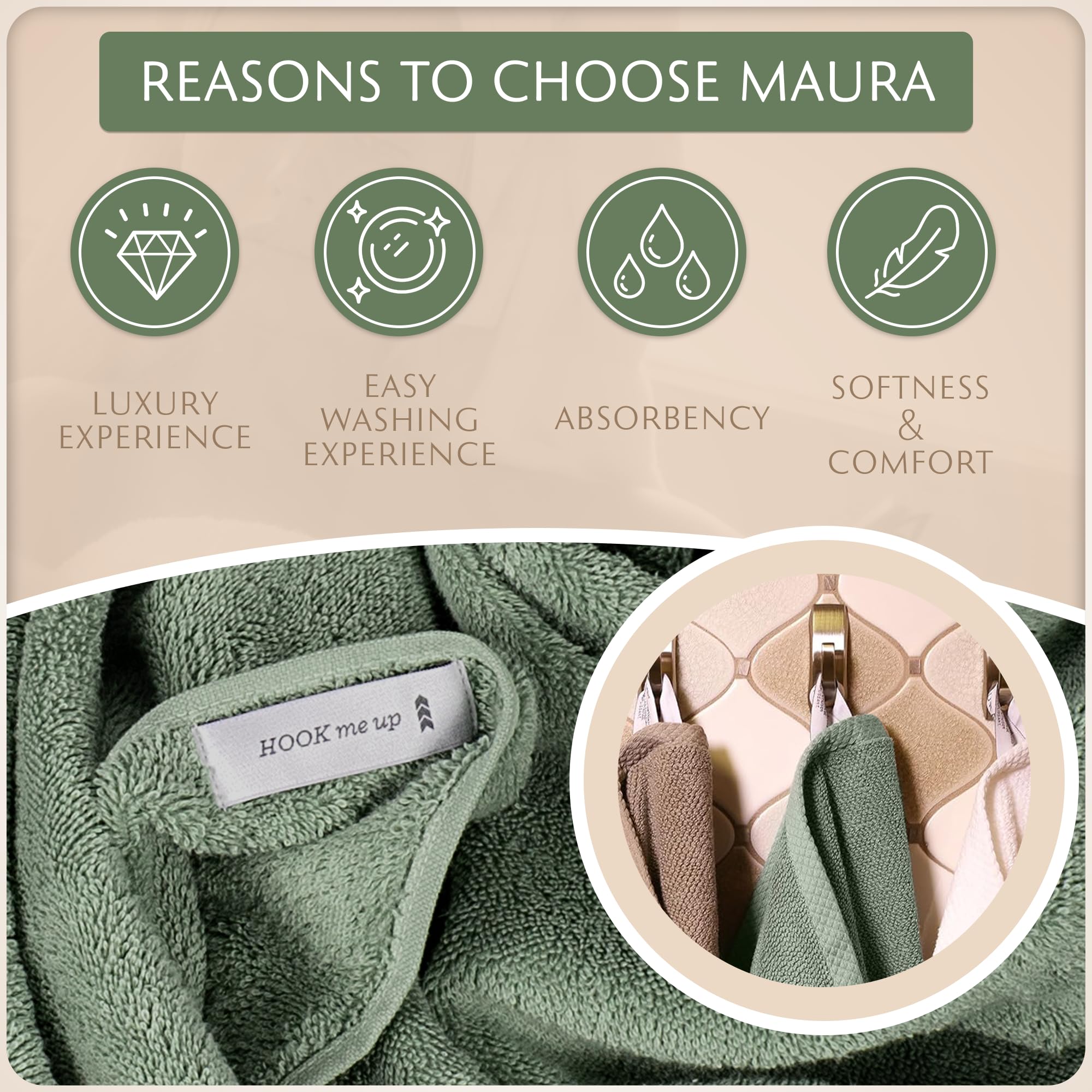 Turkish Cotton Washcloths, 6-Pack – Sage Green – view 7
