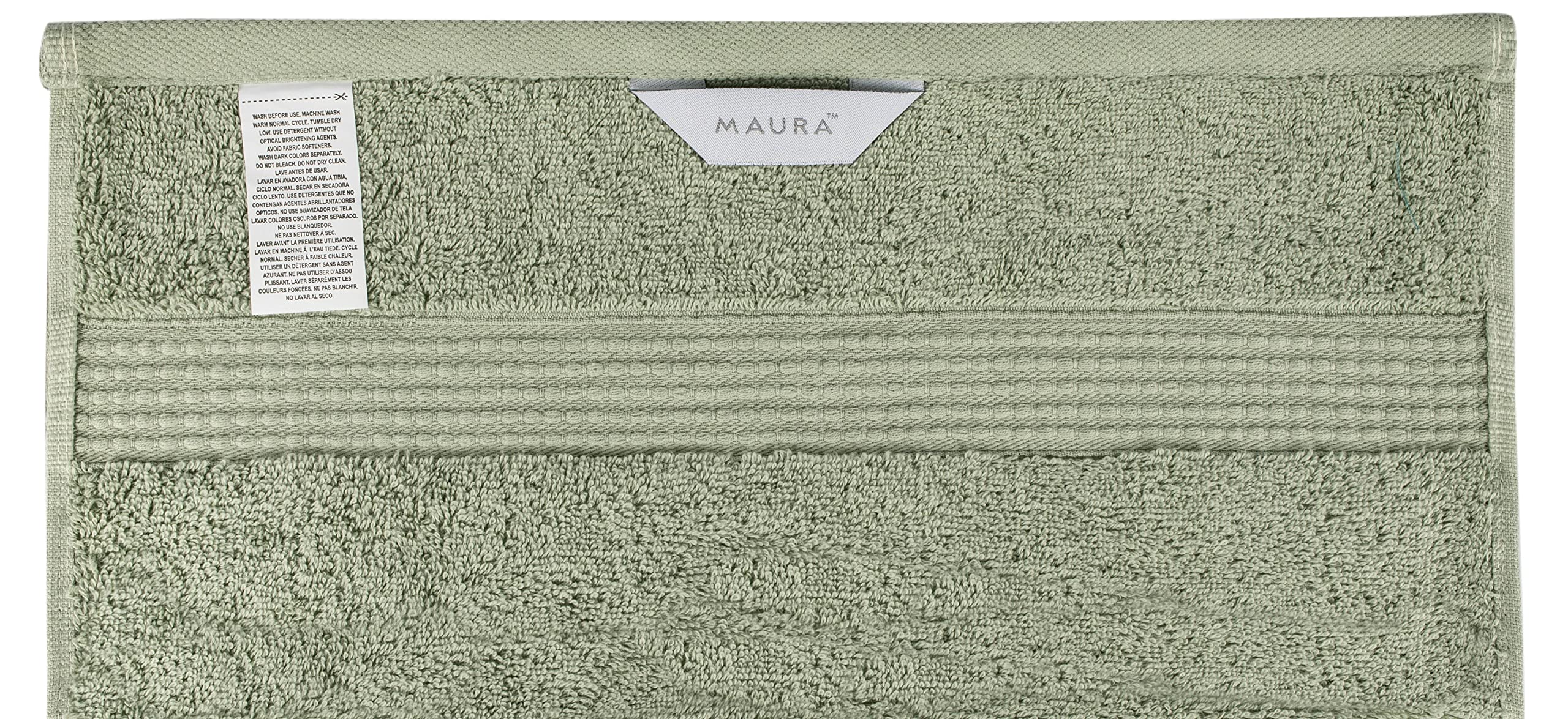 Personalized 3-Piece Cotton Towel Set – Sage Green – view 7
