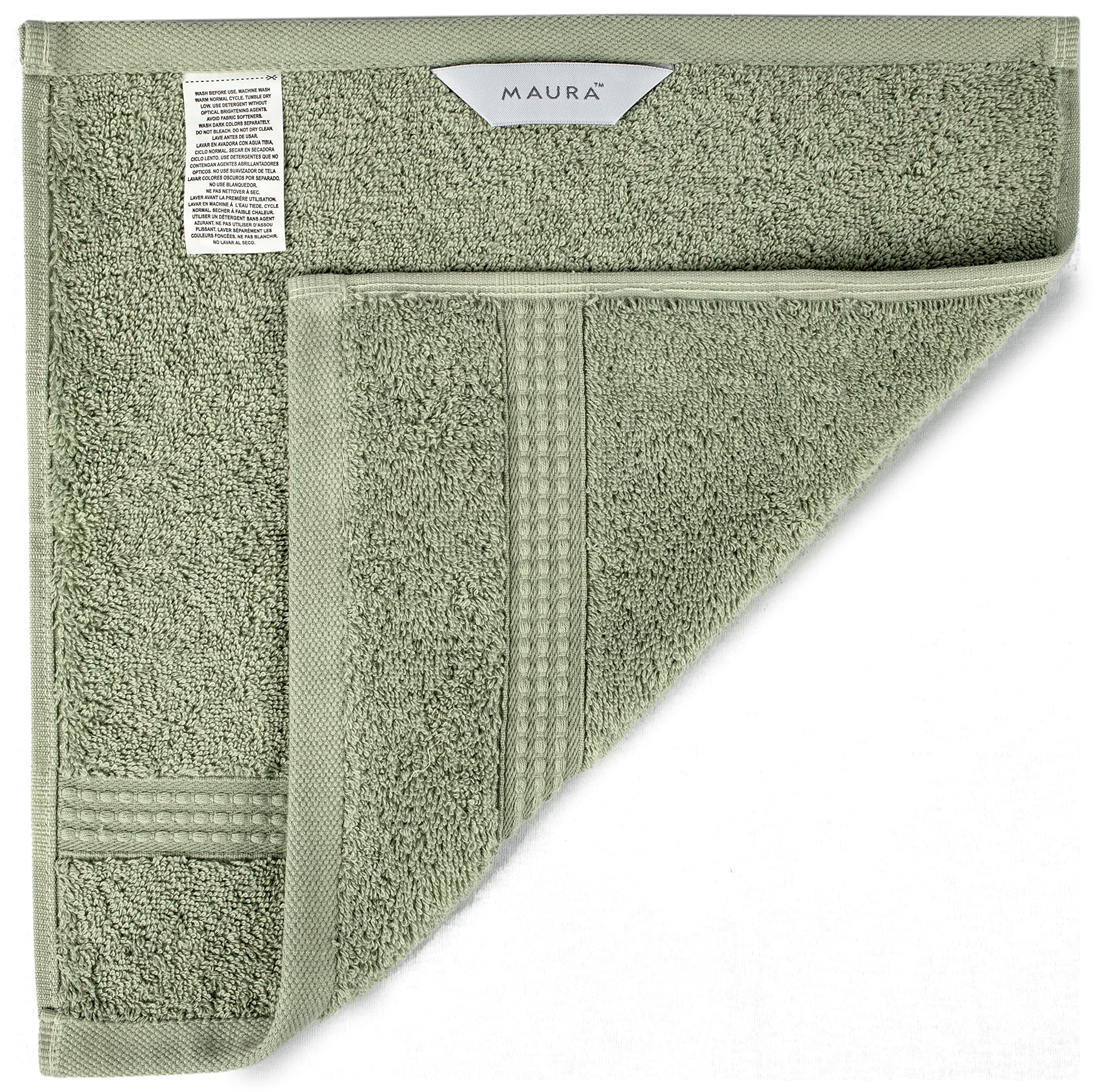 Personalized 3-Piece Cotton Towel Set – Sage Green – view 8