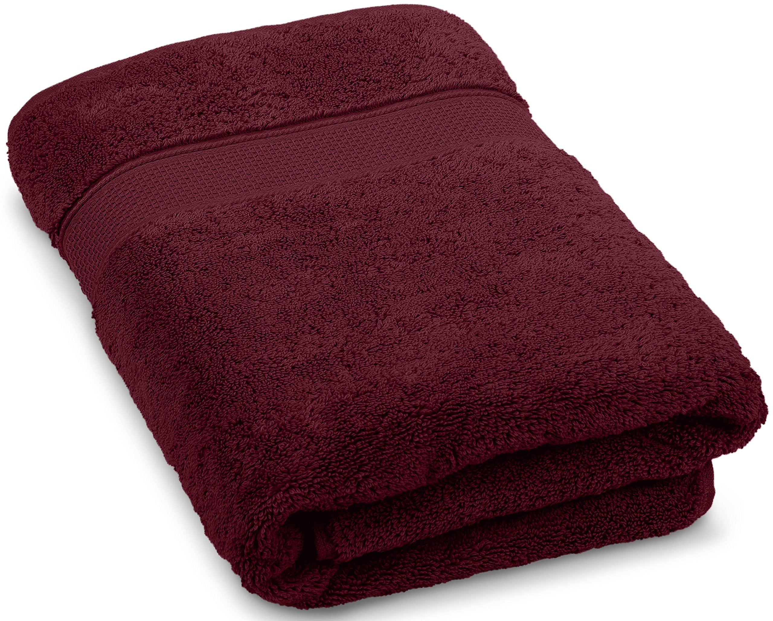 Luxury Turkish Cotton Bath Towel – Burgundy