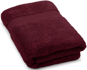 Luxury Turkish Cotton Bath Towel – Burgundy
