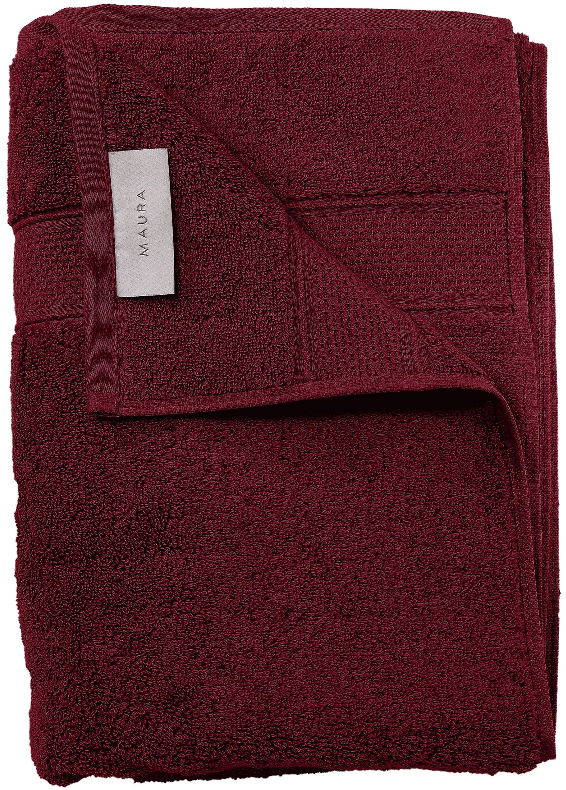 Luxury Turkish Cotton Bath Towel – Burgundy – view 5