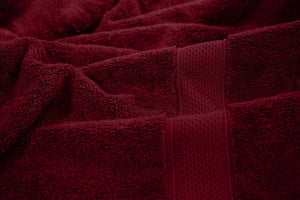Turkish Cotton Bath Towels, 2-Pack – Burgundy – view 4