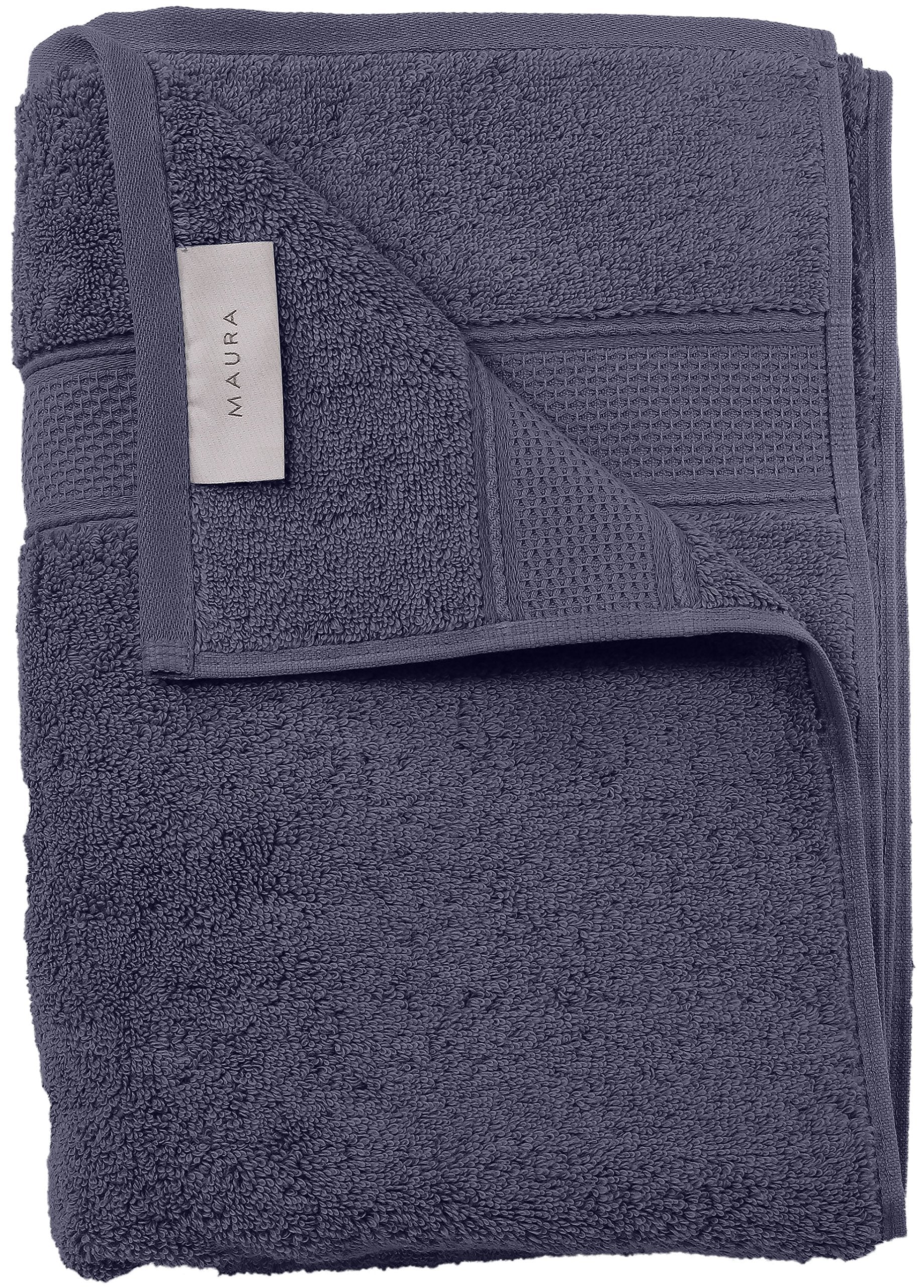 Luxury Turkish Cotton Bath Towel – Denim Blue – view 5