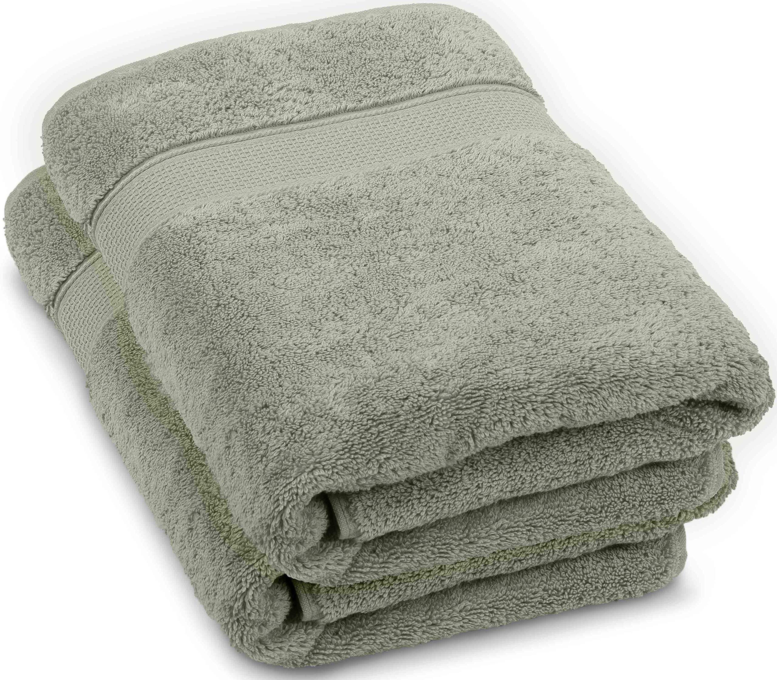 Turkish Cotton Bath Towels, 2-Pack – Sage Green