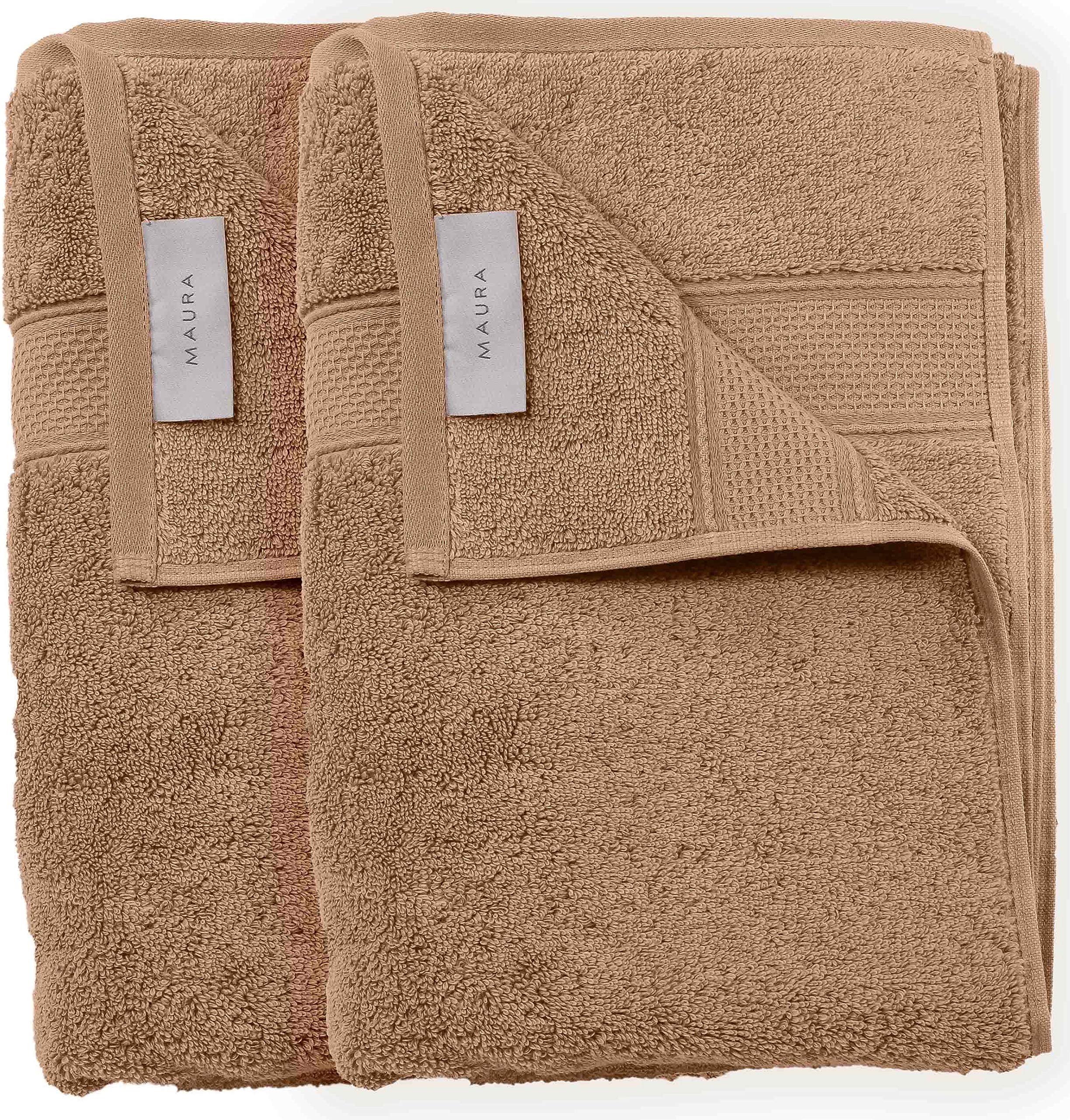 Turkish Cotton Bath Towels, 2-Pack – Sand – view 2