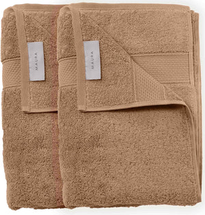 Turkish Cotton Bath Towels, 2-Pack – Sand – view 2