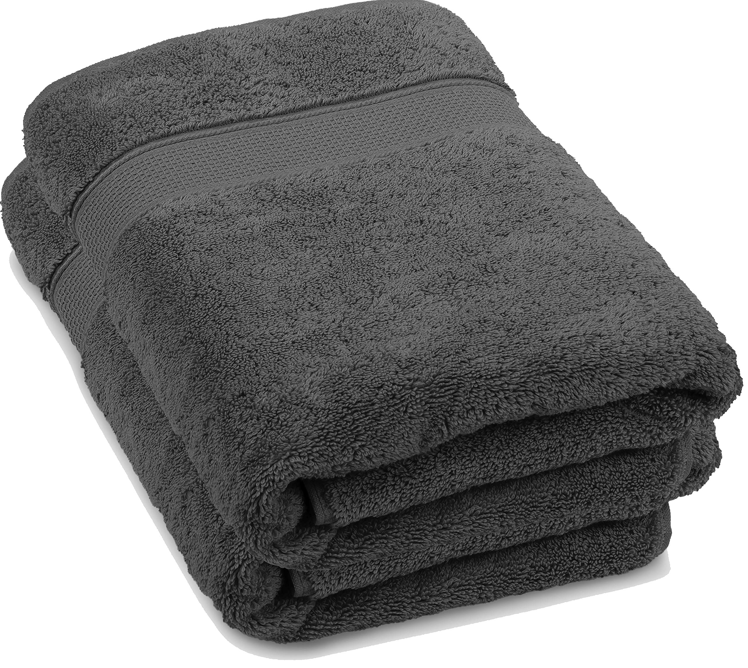 Turkish Cotton Bath Towels, 2-Pack – Space Gray