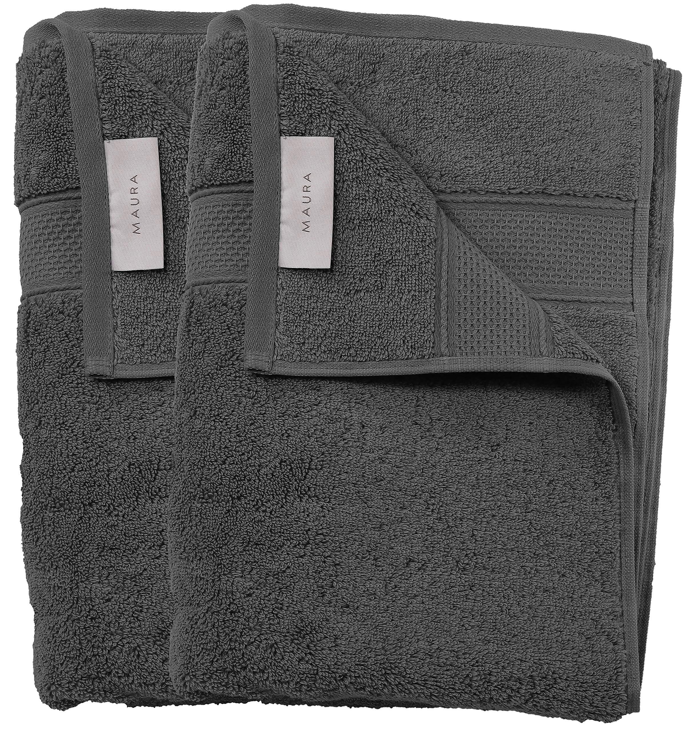 Turkish Cotton Bath Towels, 2-Pack – Space Gray – view 5