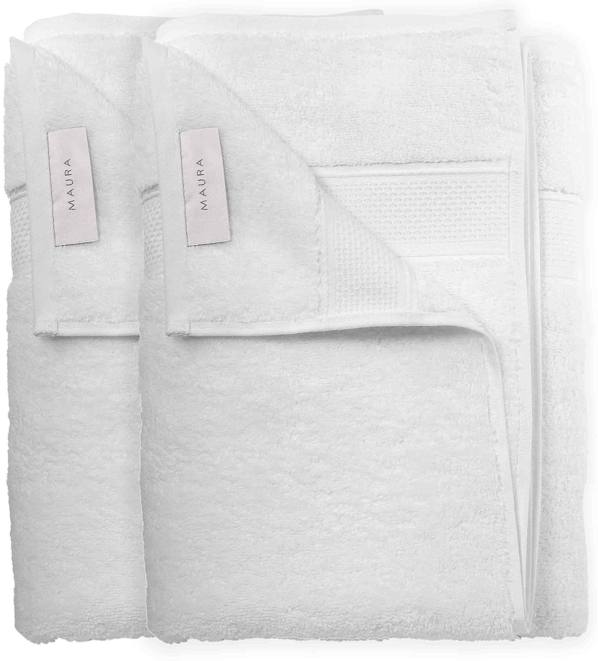 Turkish Cotton Bath Towels, 2-Pack – White – view 3