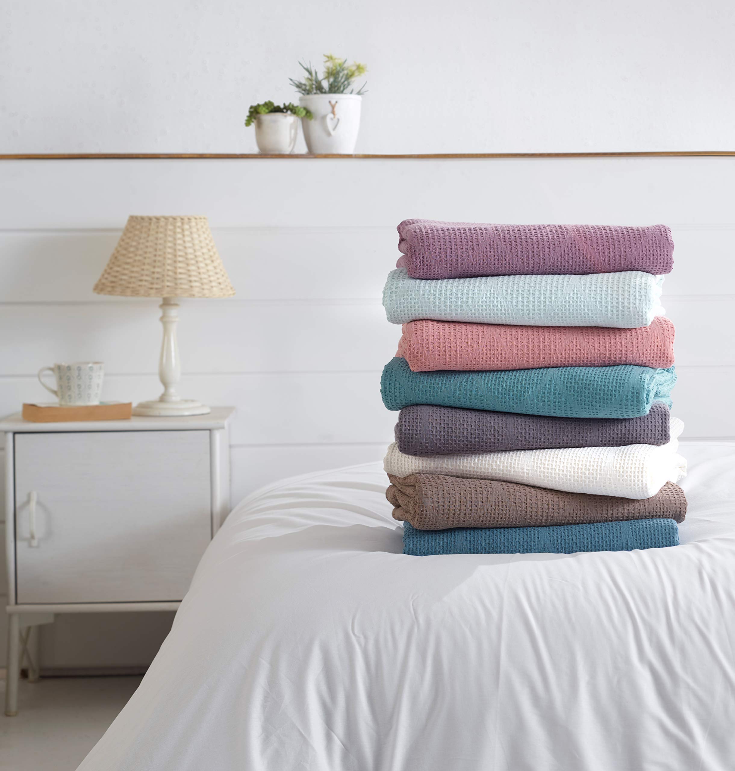 Lightweight Cotton Blanket, Twin – Blush – view 6