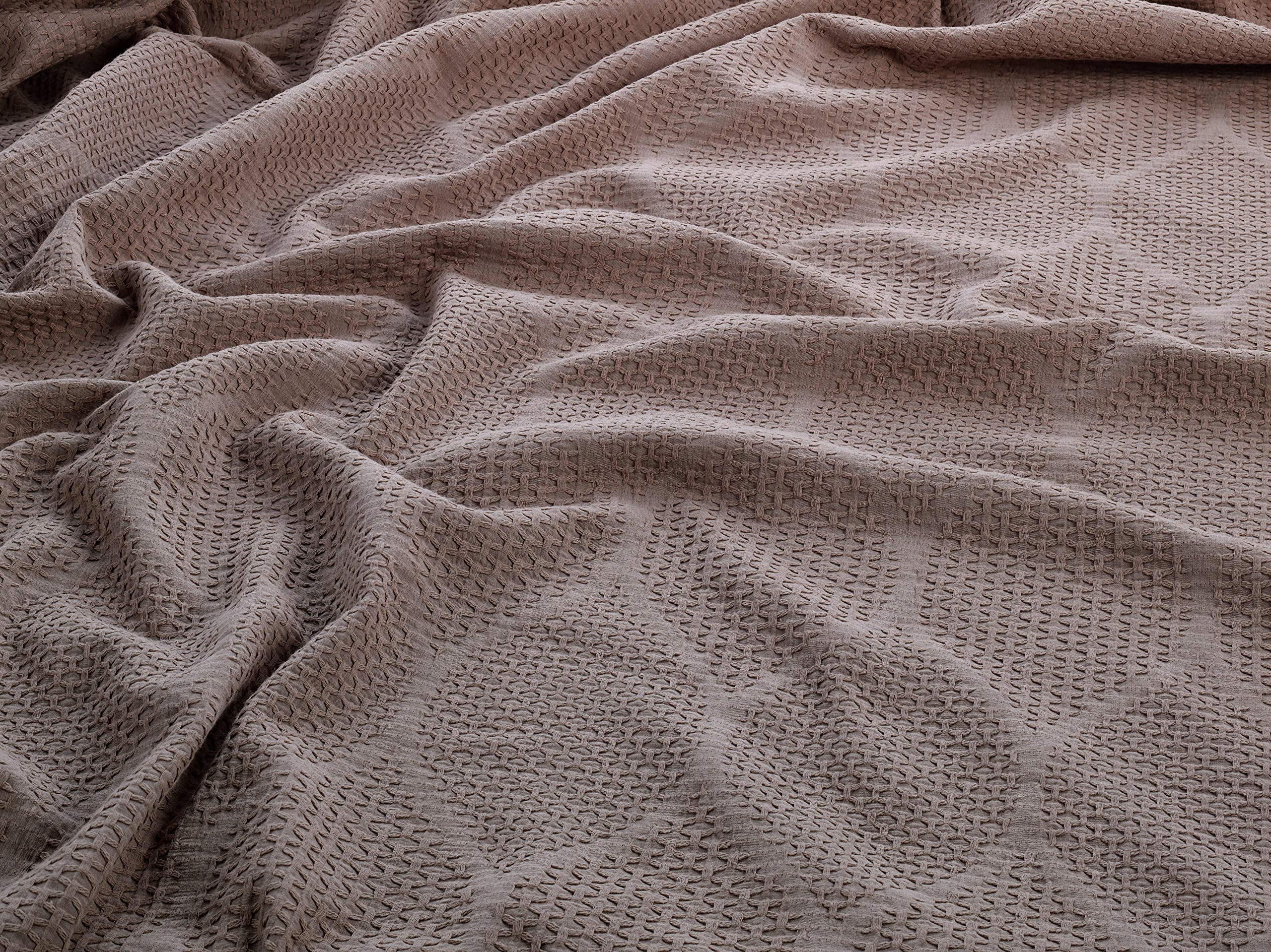 Lightweight Cotton Blanket, Twin – Taupe – view 5