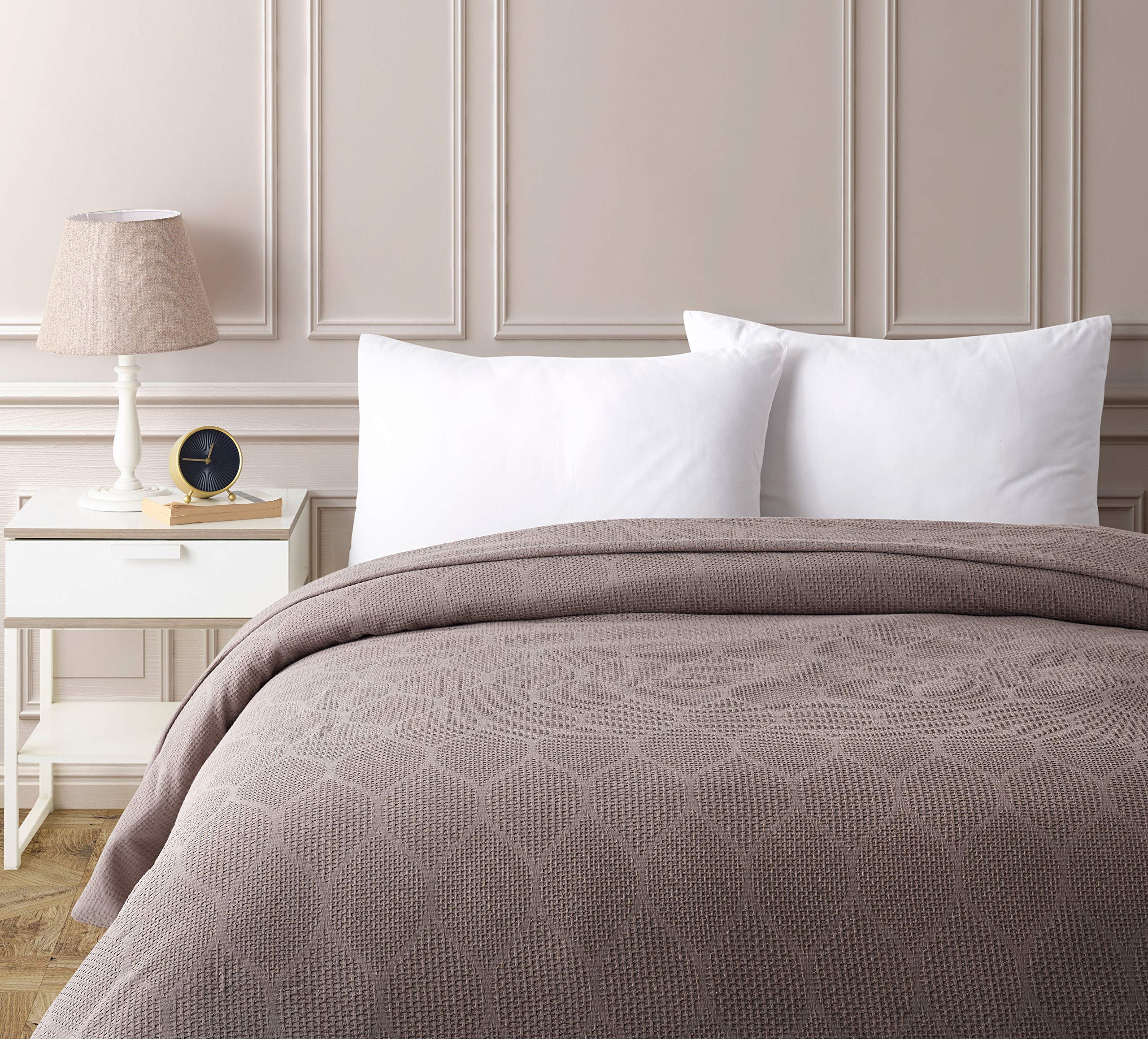 Lightweight Cotton Blanket, Twin – Taupe – view 7