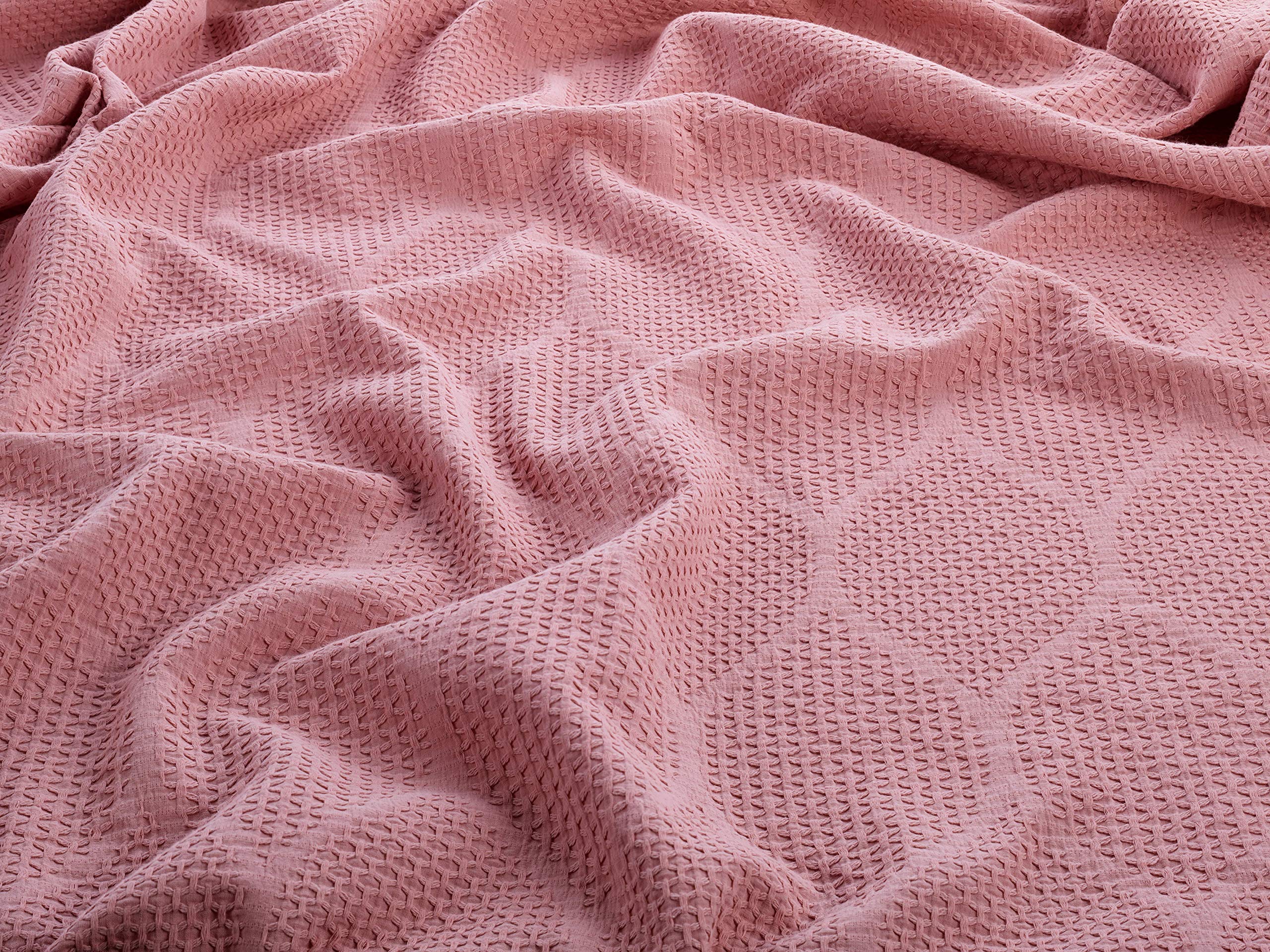 Lightweight Cotton Blanket, King – Blush – view 3