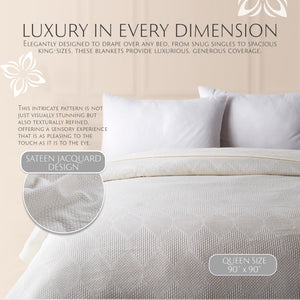 Lightweight Cotton Blanket, Full/Queen – Ivory – view 6