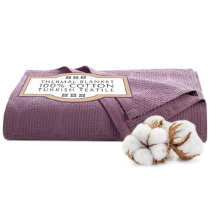 Lightweight Cotton Blanket, Twin – Plum