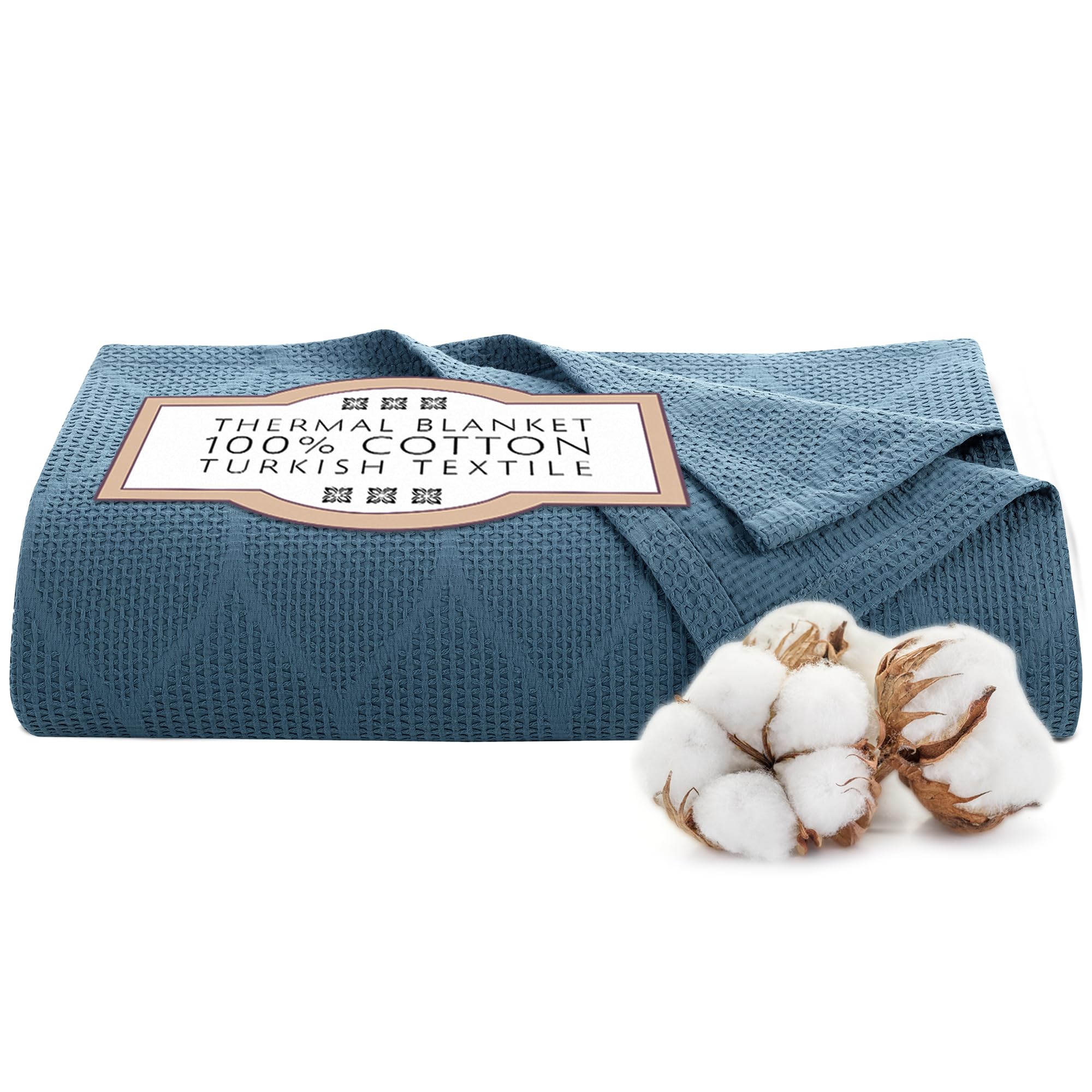 Lightweight Cotton Blanket, Twin – Teal