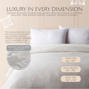 Lightweight Cotton Blanket, Twin – Ivory – view 6