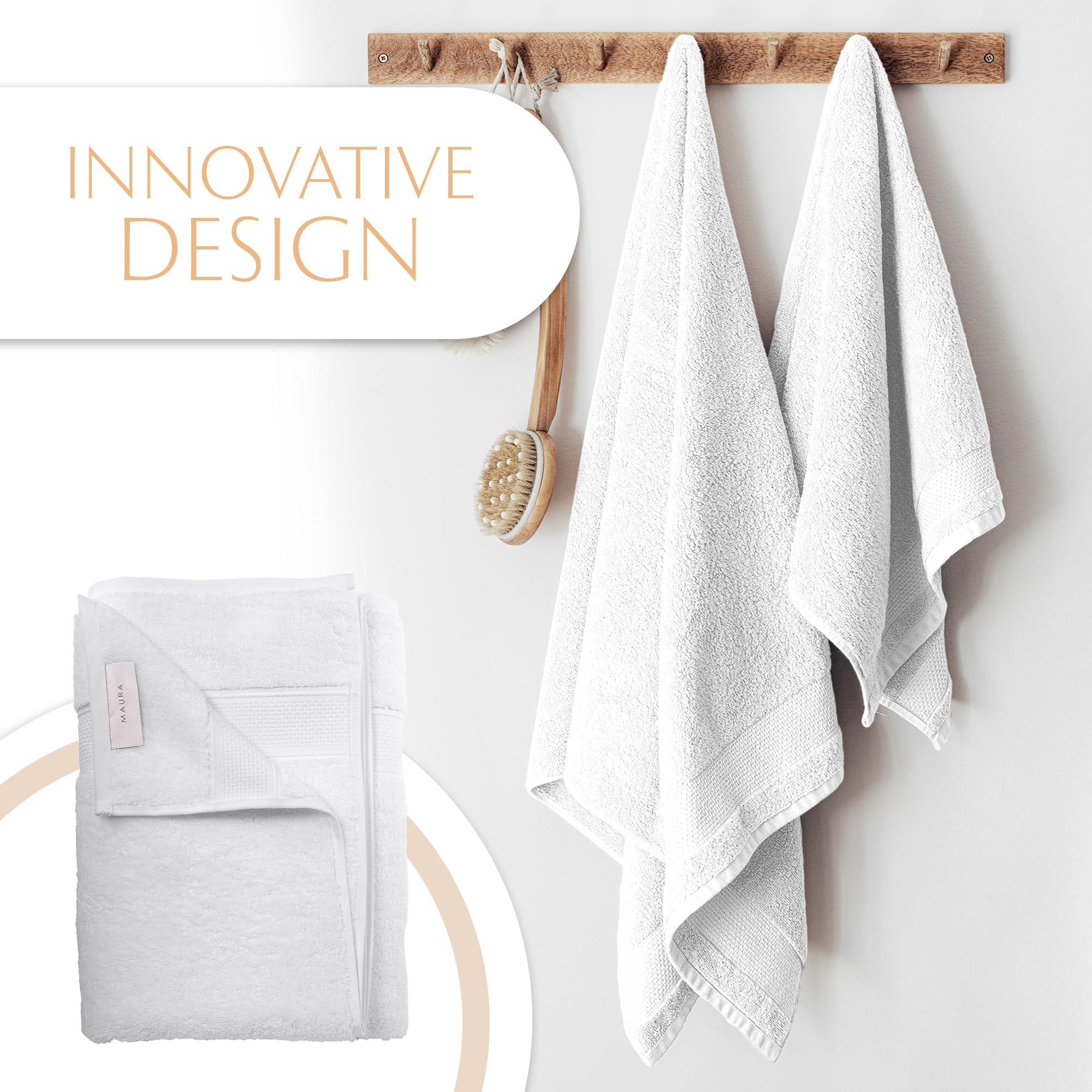 Turkish Cotton Hand Towels, 6-Pack – White – view 3